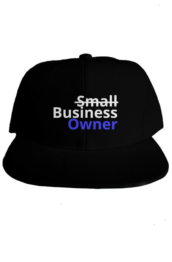 "Business Owner" Classic Snapback with White & Blue Lettering - Miller IP