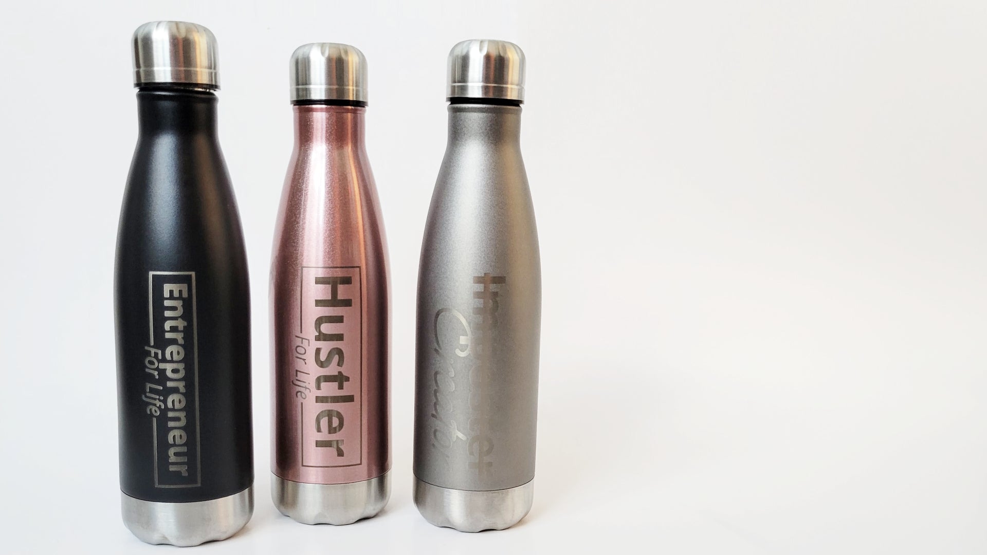 "Entrepreneur" Sport Water Bottles - High Quality Stainless Steel, Insulated, Dual Walled, Vacuum Sealed Water Bottles - Miller IP