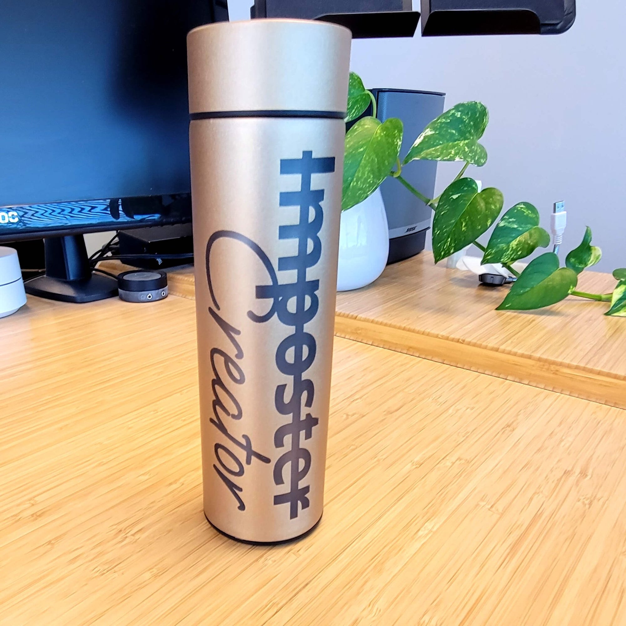 &quot;Entrepreneur&quot; Temp - Read Water Bottles - High Quality Stainless Steel, Insulated, Dual Walled, Vacuum Sealed Water Bottles - Miller IP