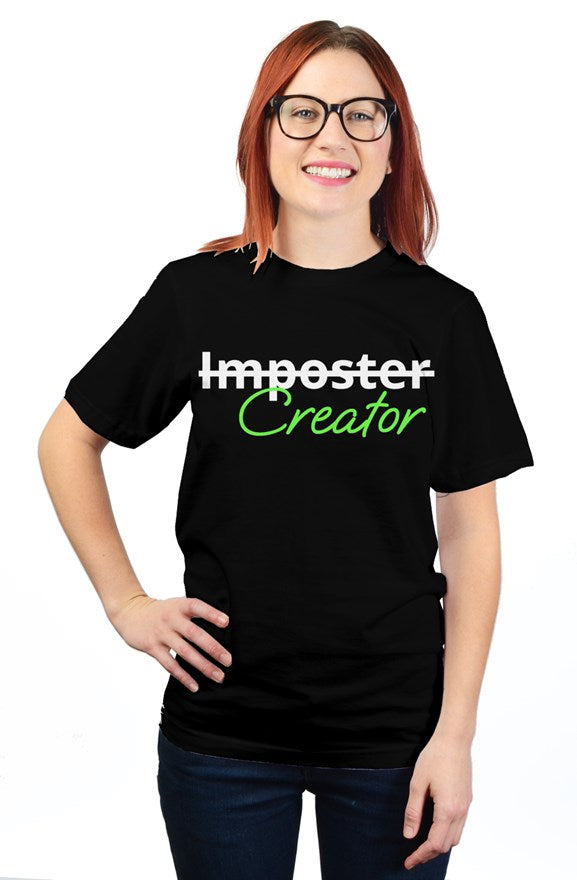 "Creator" Unisex T Shirt with White & Green Lettering